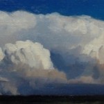 Cloudscape oil painting